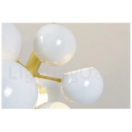 White 10 Light Modern Contemporary Chandelier Lamp Light