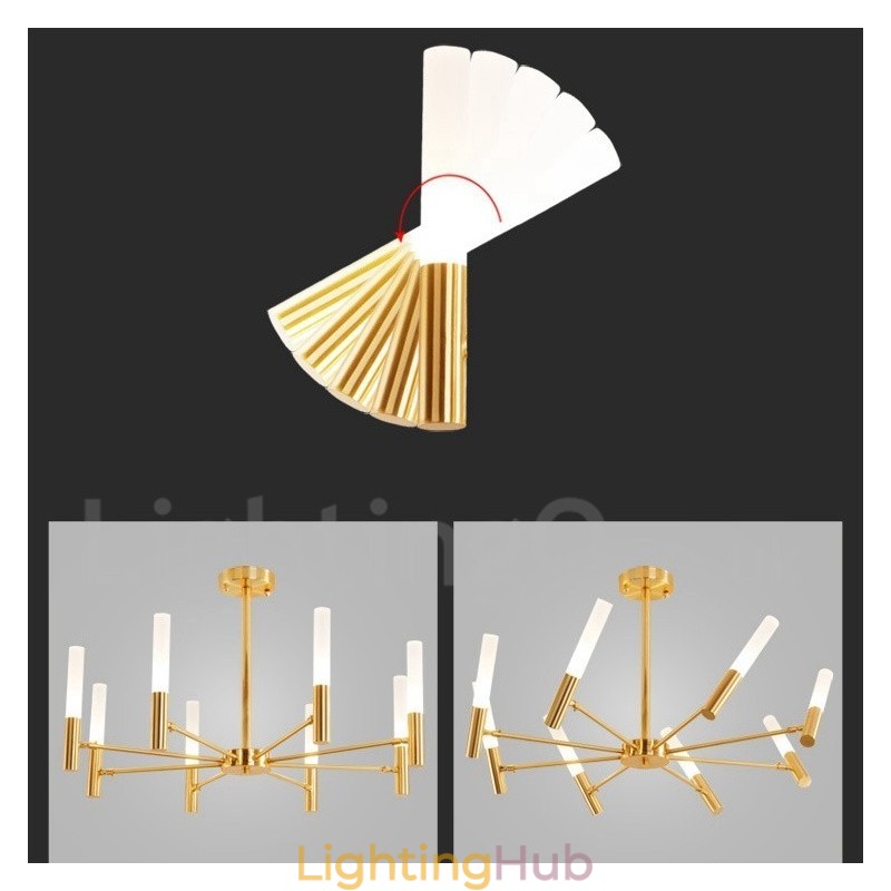 8 Light Rotatable Modern Contemporary Chandelier Light