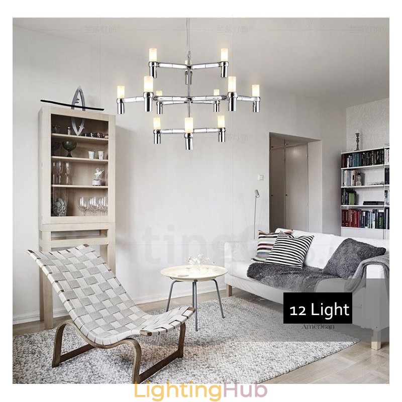 12 Light 3 Tier Modern Contemporary Chandelier Lamp Light