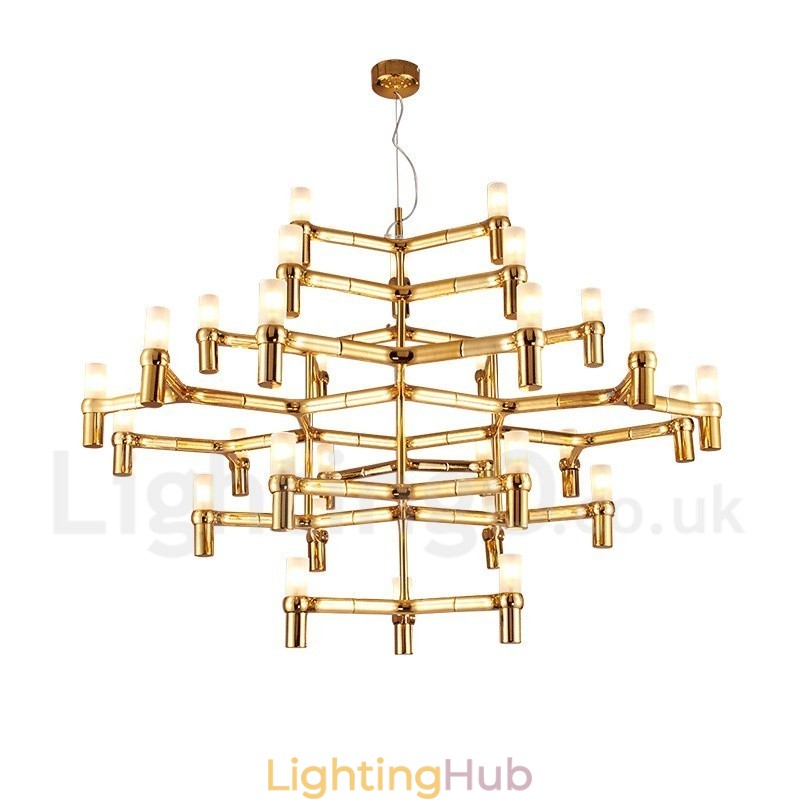 30 Light 5 Tier Modern Contemporary Chandelier Lamp Light