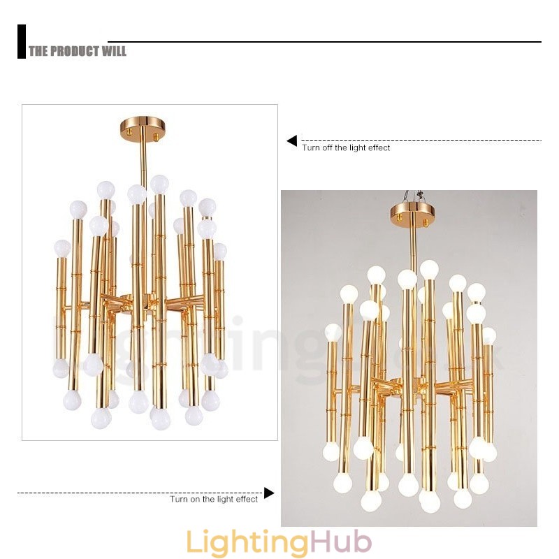 Modern Contemporary 30 Light 2 Tier Chandelier for Light