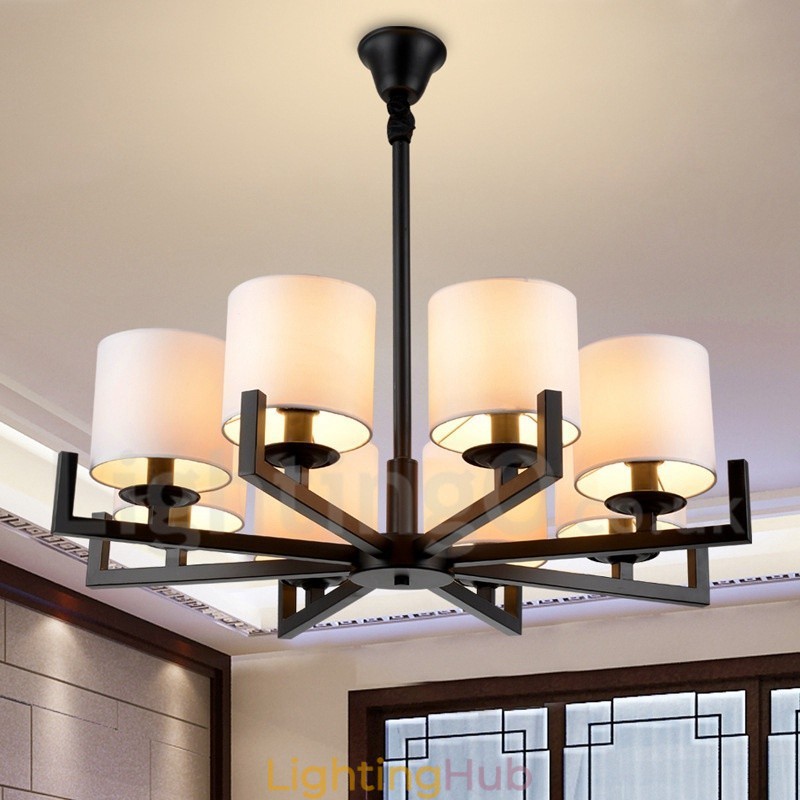 Modern Contemporary 8 Light Single Tier Chandelier Lamp Light