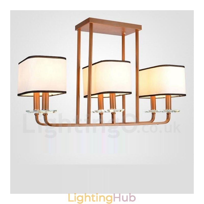 Modern Contemporary 6 Light Single Tier Chandelier Lamp Light