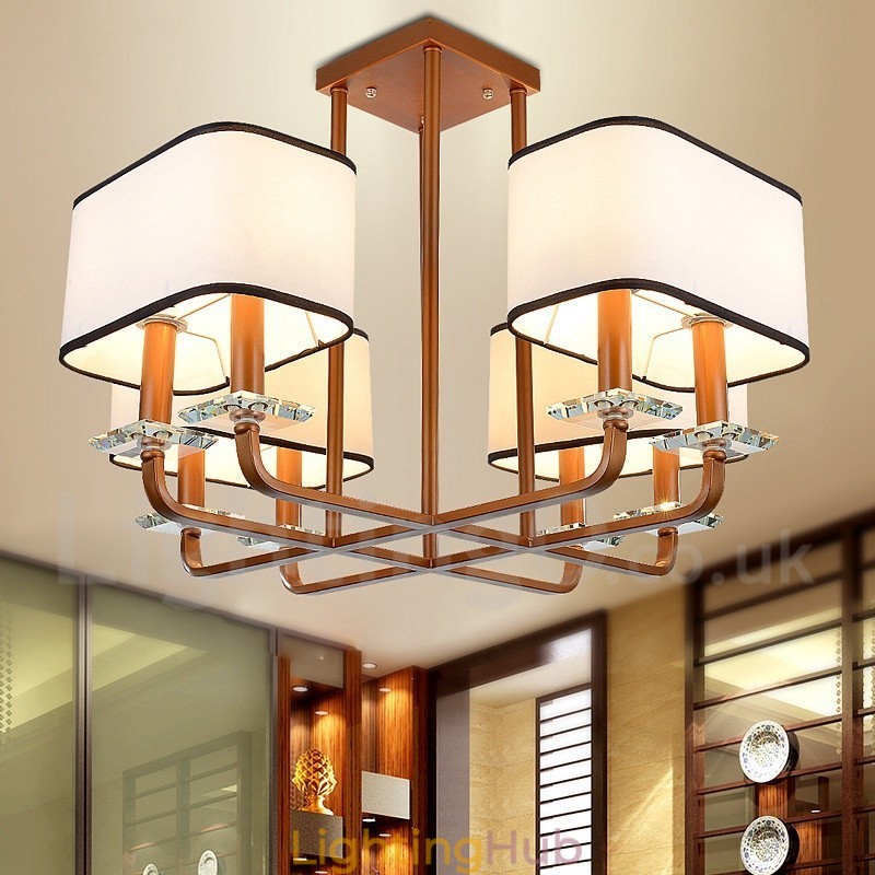 Modern Contemporary 8 Light Single Tier Chandelier Lamp Light