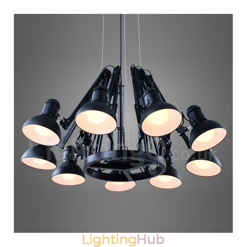 9 Light Modern Contemporary Single Tier Chandelier Lamp Light