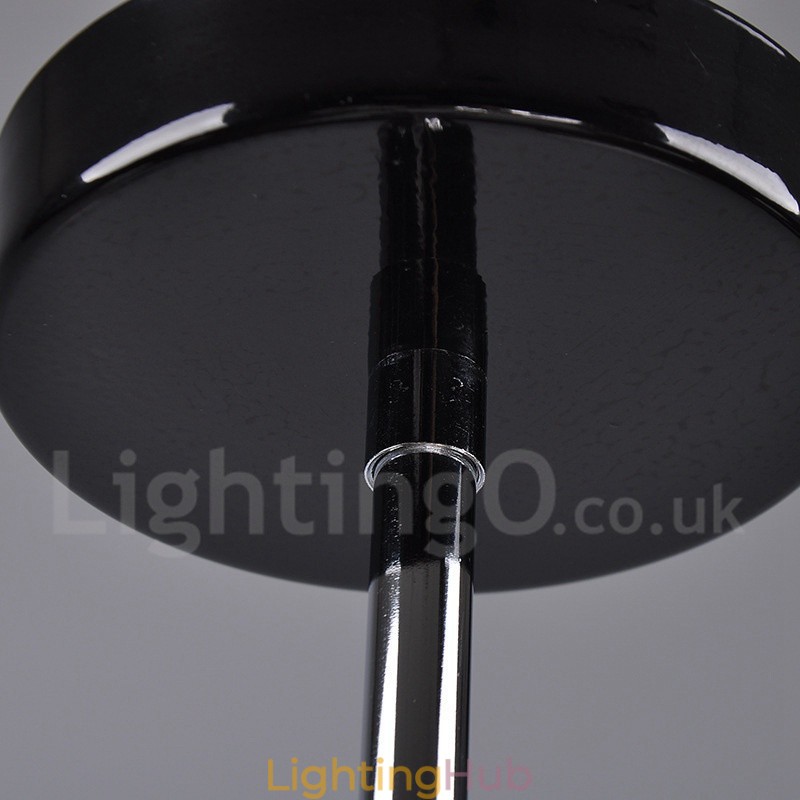 Black Retro Vintage Metal 8 Light Single Tier Chandelier Light
