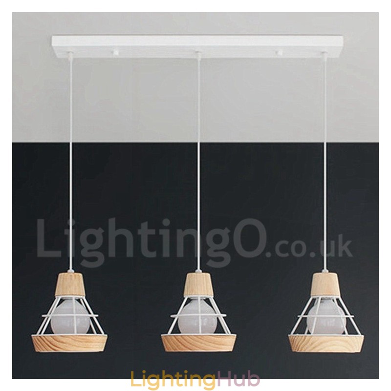 Dining Metal Wooden Pendant Light