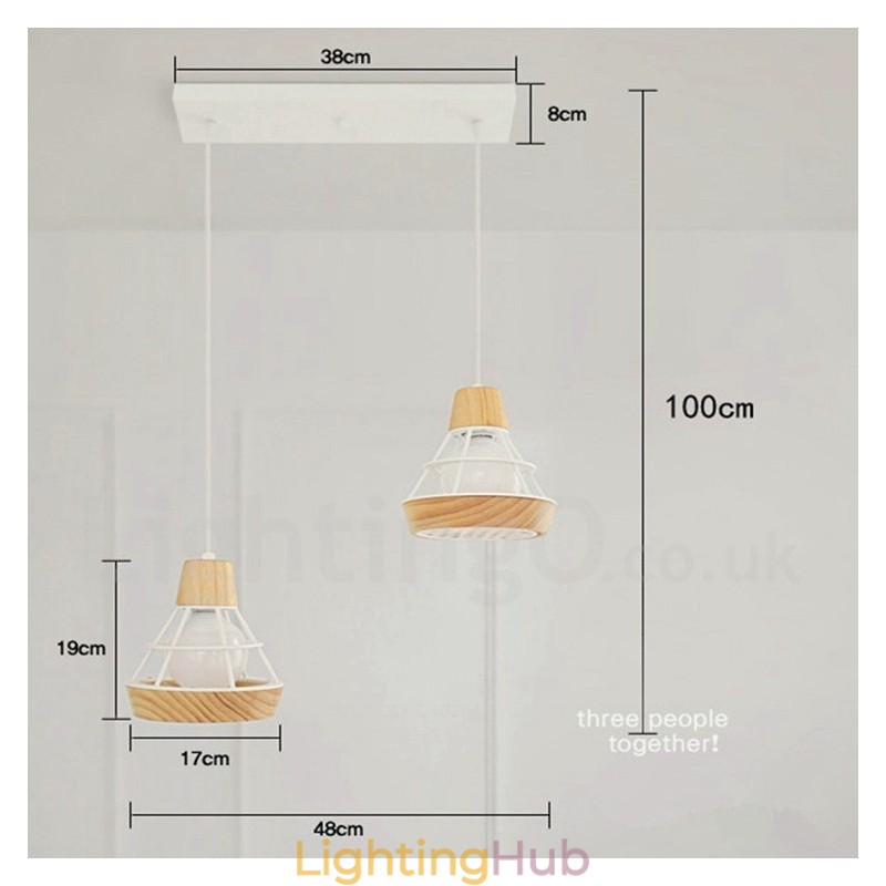 Dining Metal Wooden Pendant Light
