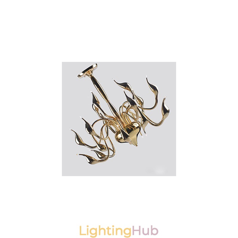 Modern Chandelier Light 18 Lights G4 Gold Plating