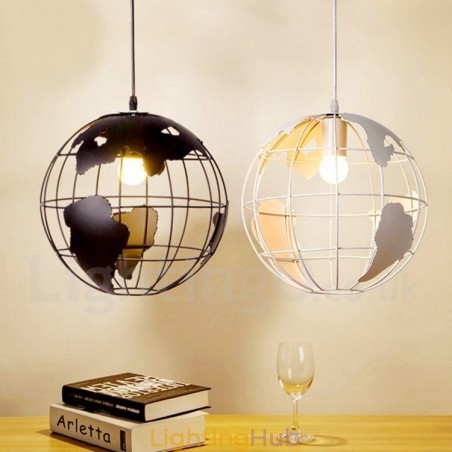 Country Vintage Globe Metal Pendant Light Country Vintage Globe Metal Pendant Light