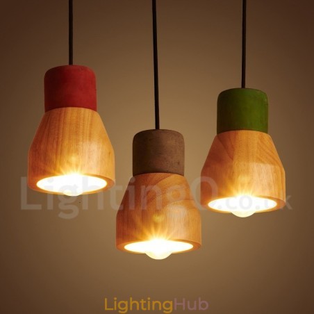 Vintage Wood Concrte Pendant Light Vintage Wood Concrte Pendant Light