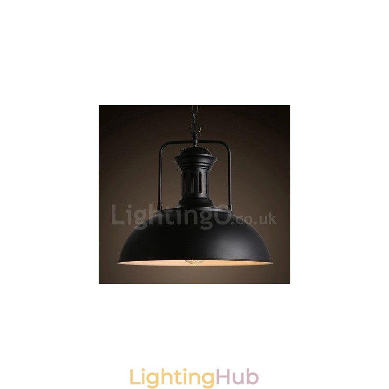 Black Country Vintage Metal Pendant Light
