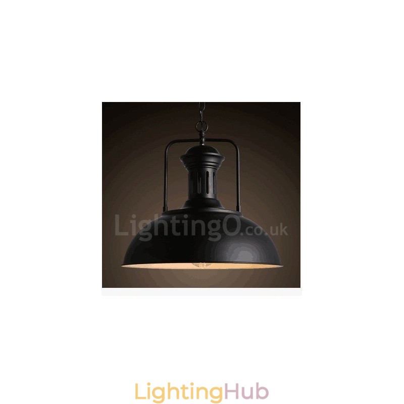 Black Country Vintage Metal Pendant Light