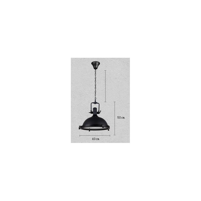 Black Vintage Metal Pendant Light