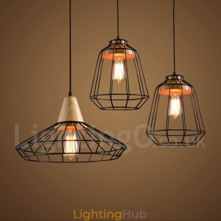 Country Metal Wooden Pendant Light Country Metal Wooden Pendant Light