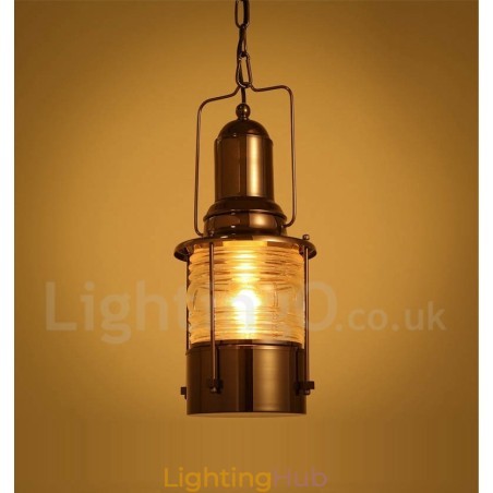 Retro Vintage 1 Light Lantern Copper Pendant Light Retro Vintage 1 Light Lantern Copper Pendant Light