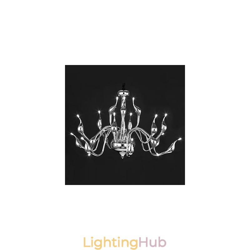 Modern Chandelier Light 18 Lights G4 Chrome Finish