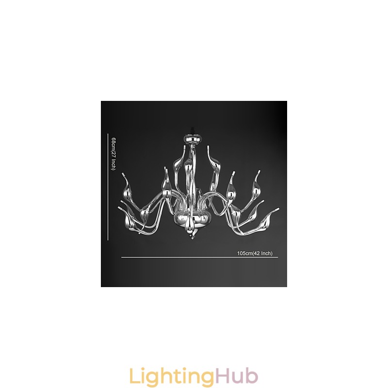Modern Chandelier Light 18 Lights G4 Chrome Finish