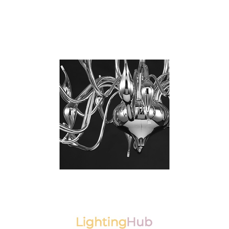 Modern Chandelier Light 18 Lights G4 Chrome Finish