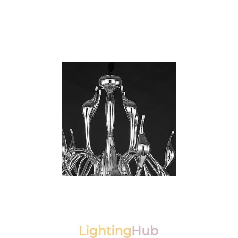 Modern Chandelier Light 18 Lights G4 Chrome Finish