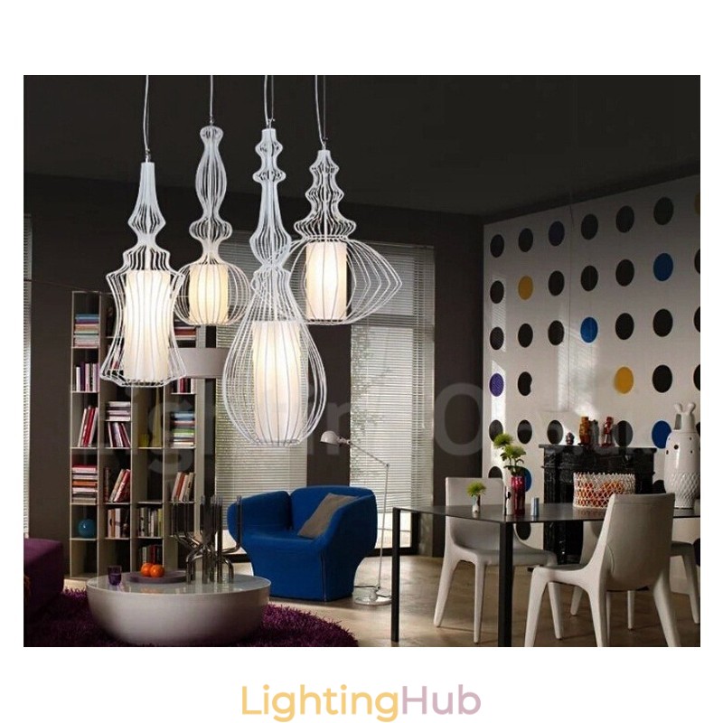 Country Vintage Metal Vase Shape Pendant Light