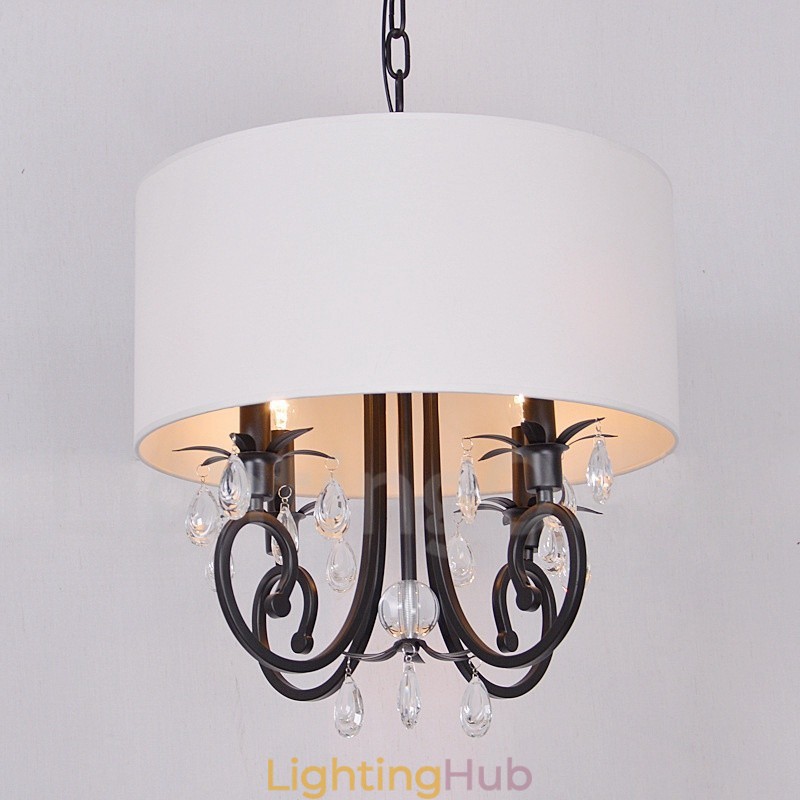 Rustic Lodge Metal Drum Pendant Light