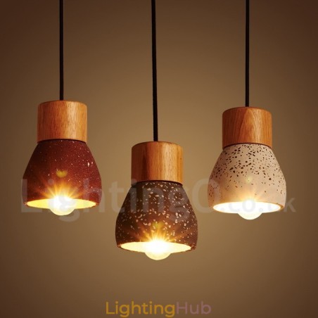 Modern Contemporary 1 Light Wood Concrte Pendant Light Modern Contemporary 1 Light Wood Concrte Pendant Light