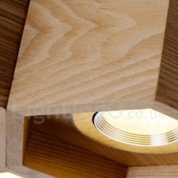 7 Light Wood Modern Contemporary Pendant Light