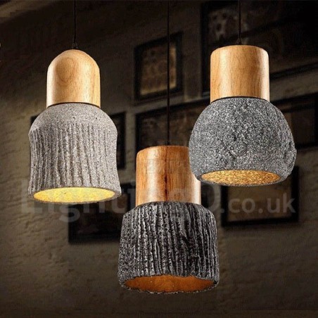 Retro Vintage Wood Concrte Pendant Light Retro Vintage Wood Concrte Pendant Light