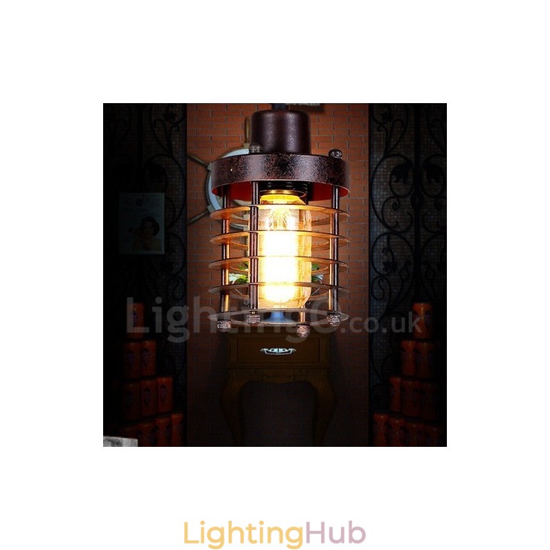 1 Light Retro Vintage Copper Pendant Light