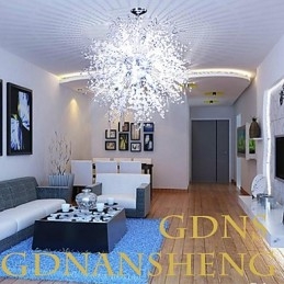 Modern Lantern Globe Crystal Chrome Metal Flush Mount