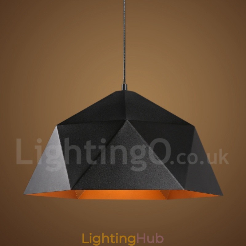 Black 1 Light Modern Contemporary Pendant Light