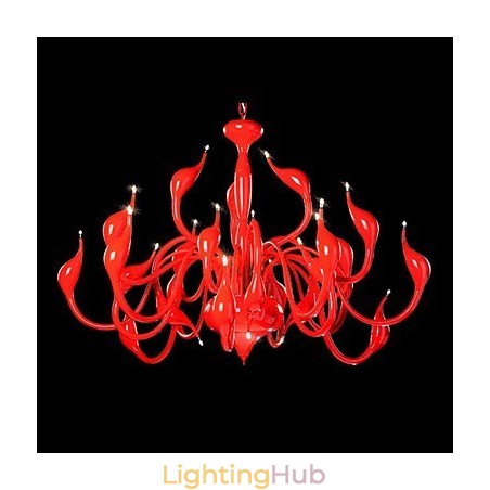 Modern Chandelier Light 24 Lights G4 Red Painting Modern Chandelier Light 24 Lights G4 Red Painting