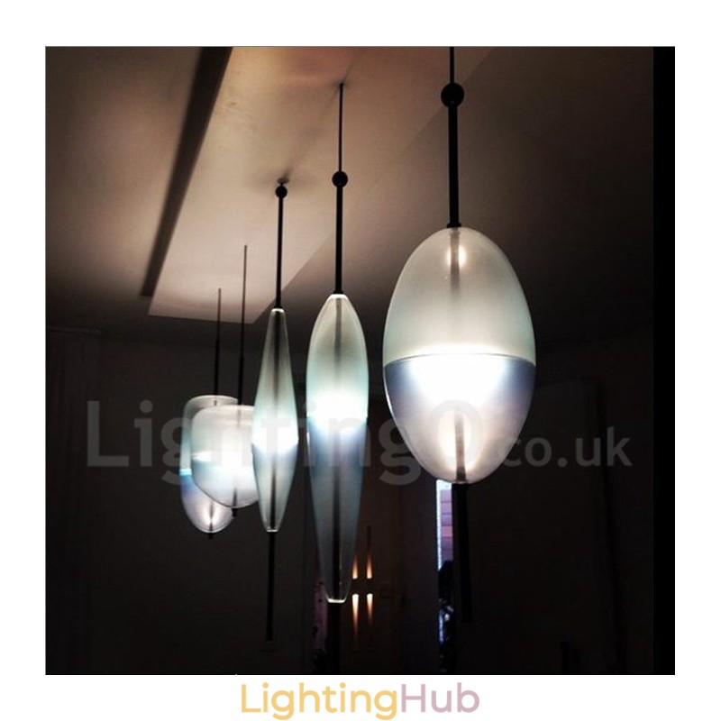 Modern Contemporary Gradient Color Pendant Light with Glass Shade