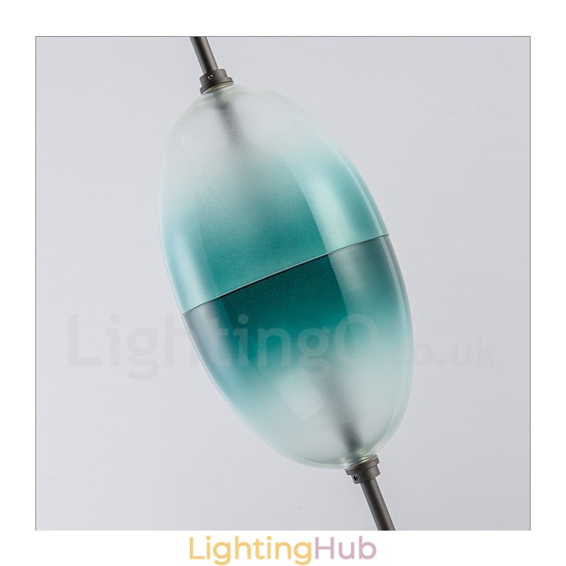 Modern Contemporary Gradient Color Pendant Light with Glass Shade