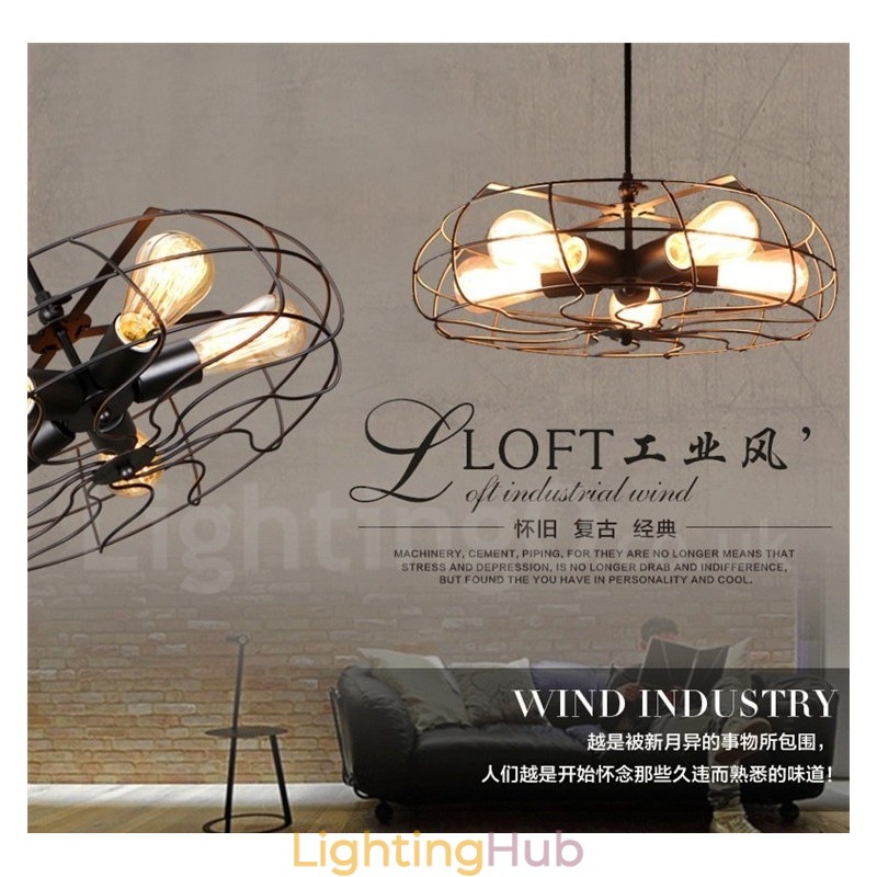 Retro Vintage 5 Light Pendant Light