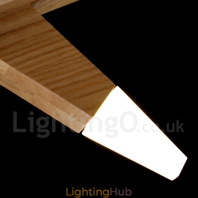 Modern Contemporary Wood 12 Light Pendant Light