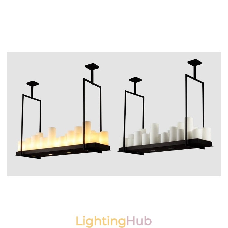 Rustic Lodge Vintage Candlestick Pendant Light