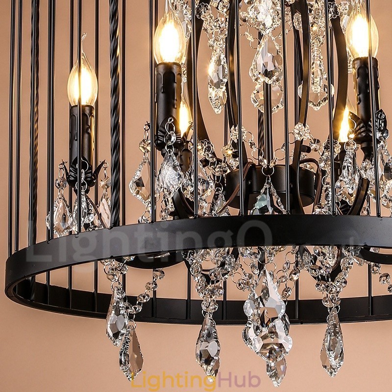 Retro Vintage Metal 4 Light Birdcage Pendant Light