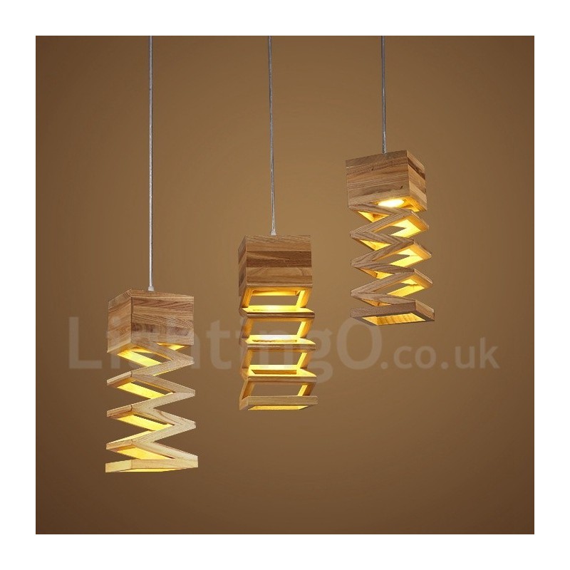Modern Contemporary Wood Pendant Light