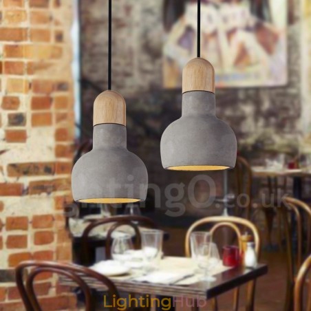 Retro Vintage Wood Concrte Single Light Pendant Light Retro Vintage Wood Concrte Single Light Pendant Light
