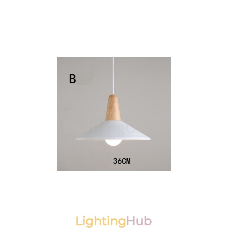 Modern Contemporary Wood Metal Multi Colors Pendant Light
