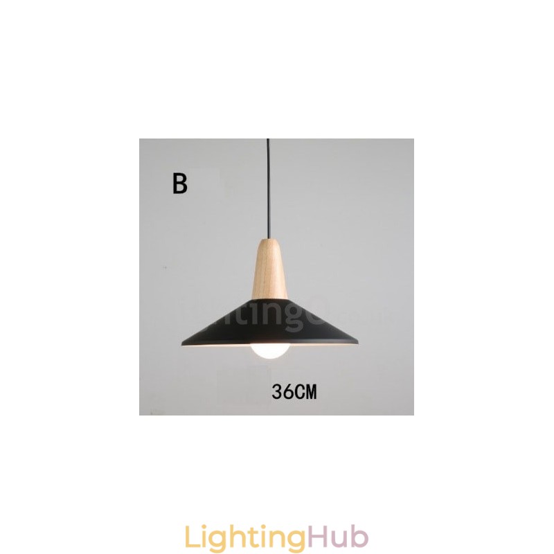 Modern Contemporary Wood Metal Multi Colors Pendant Light