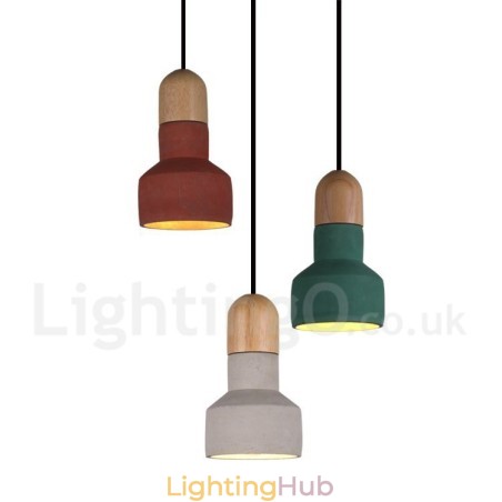 Vintage Wood Concrte Multi Colors Pendant Light for Lamp Vintage Wood Concrte Multi Colors Pendant Light for Lamp