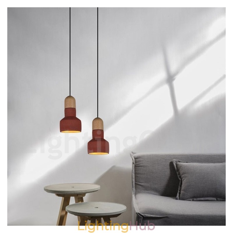 Vintage Wood Concrte Multi Colors Pendant Light for Lamp
