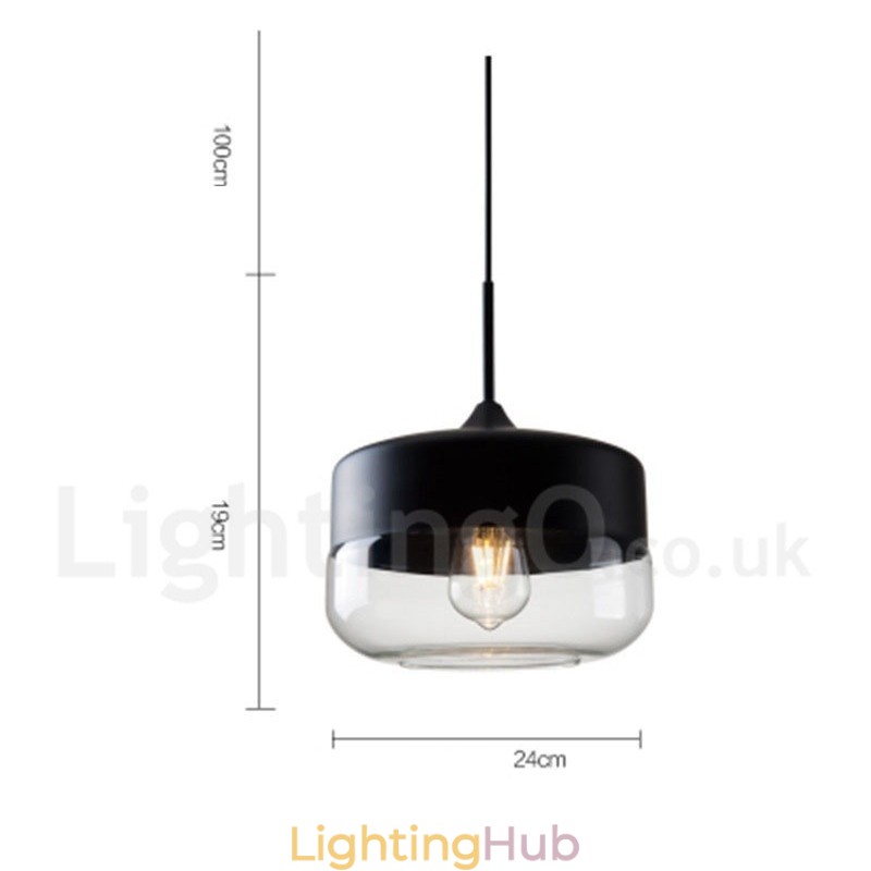 Modern Contemporary Pendant Light with Glass Shade