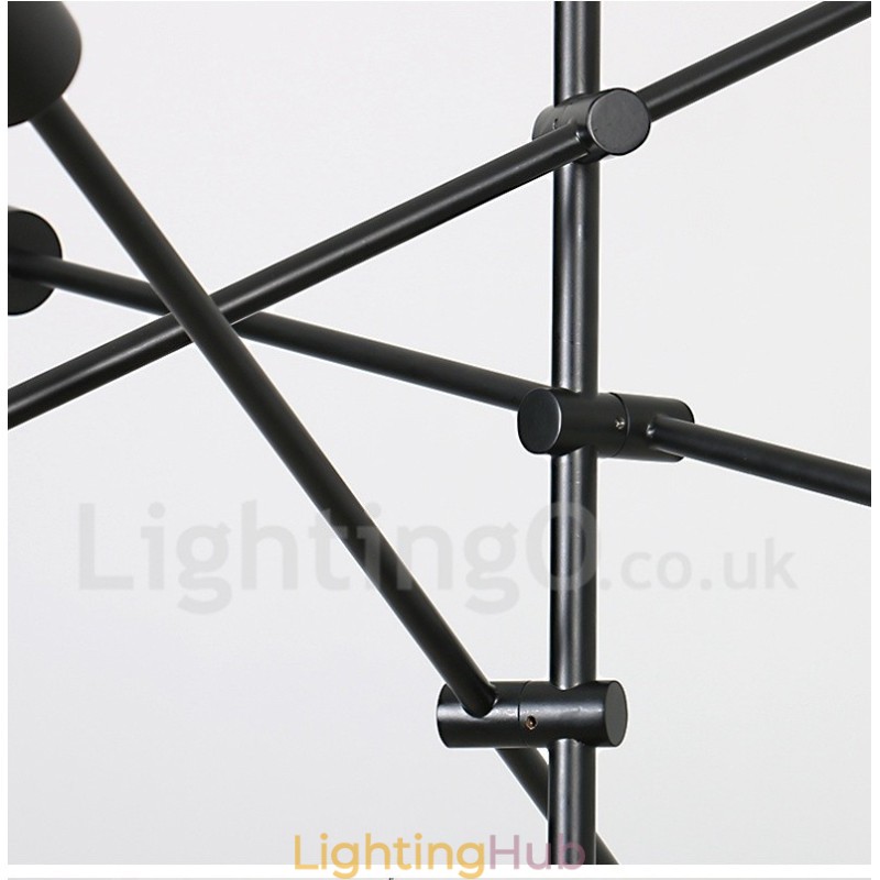 6 Light Copper Chandelier with Glass Shade Lamp