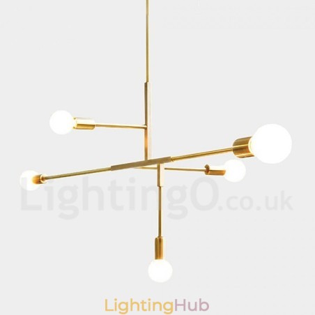 Modern Contemporary Copper 5 Light Chandelier Lamp Modern Contemporary Copper 5 Light Chandelier Lamp