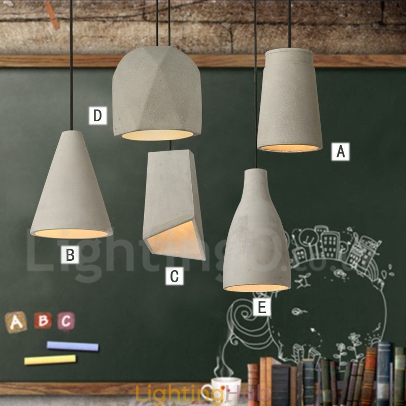 1 Light Concrte Pendant Light