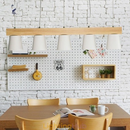 5 Light Modern Contemporary Wood Pendant Light 5 Light Modern Contemporary Wood Pendant Light